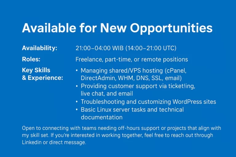 Available for New Opportunities: Open to Remote Work